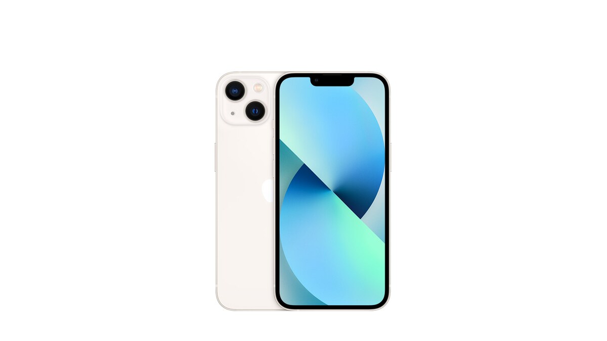 iPhone 13（スターライト）の前面と背面