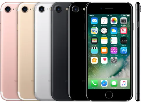 iPhone 7 のカラー展開(Apple公式製品画像)